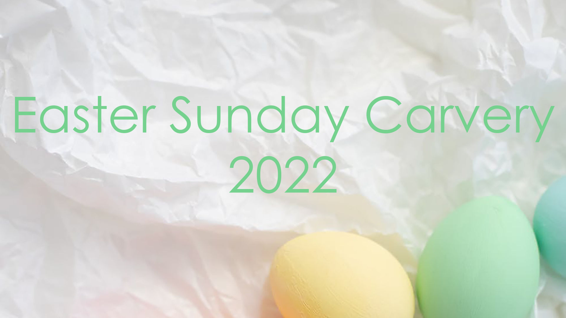 Easter Sunday Carvery 2022